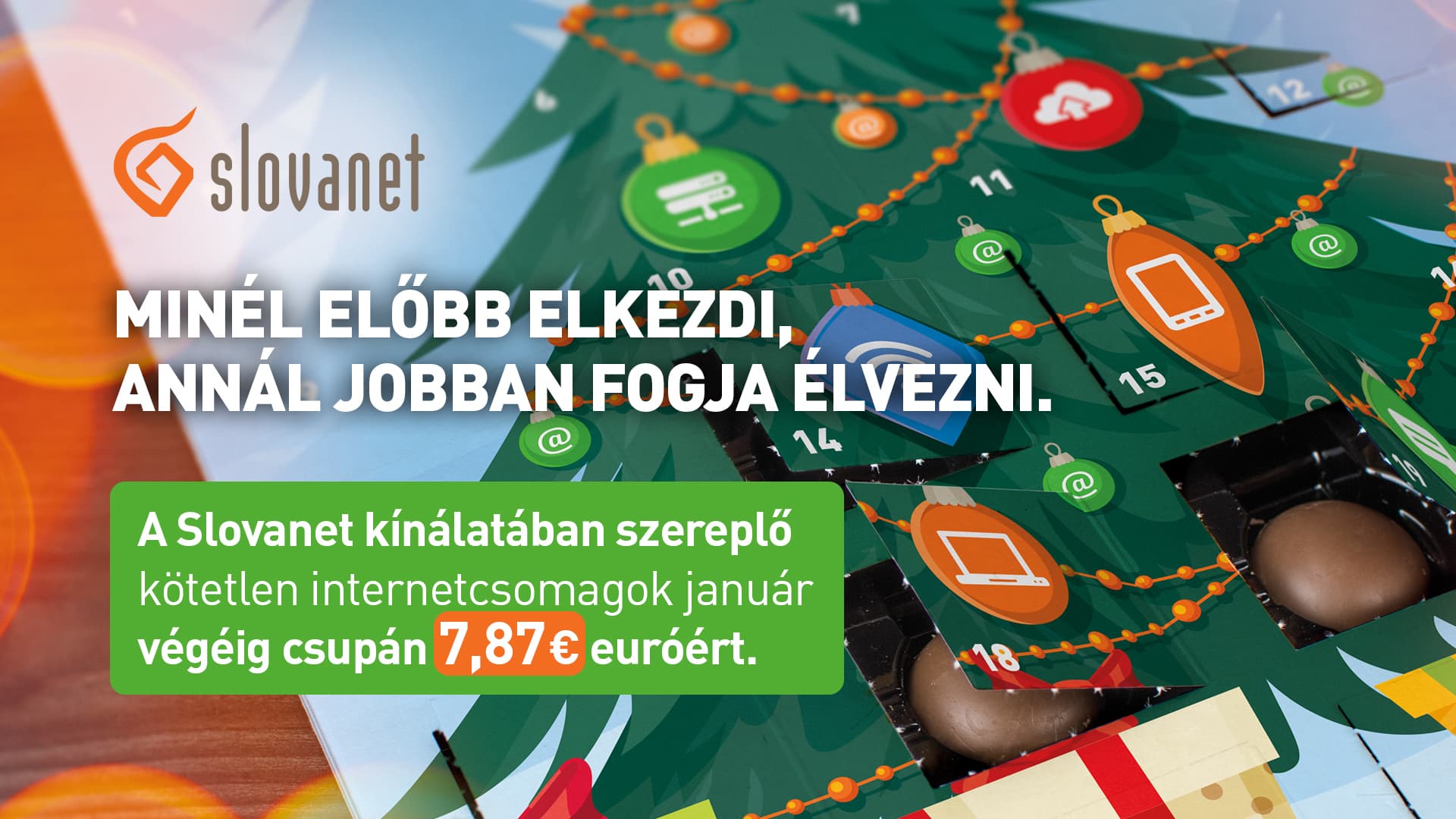 Használja ki a Slovanet karácsonyi internet-ajánlatát még ma!