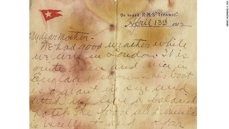 Ki nem találnád, mennyiért kelt el a Titanicon írt levél!