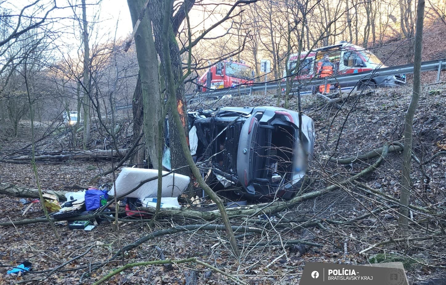 Tragikus baleset: lerepült az útról és fának csapódott egy BMW, a sofőr a helyszínen meghalt