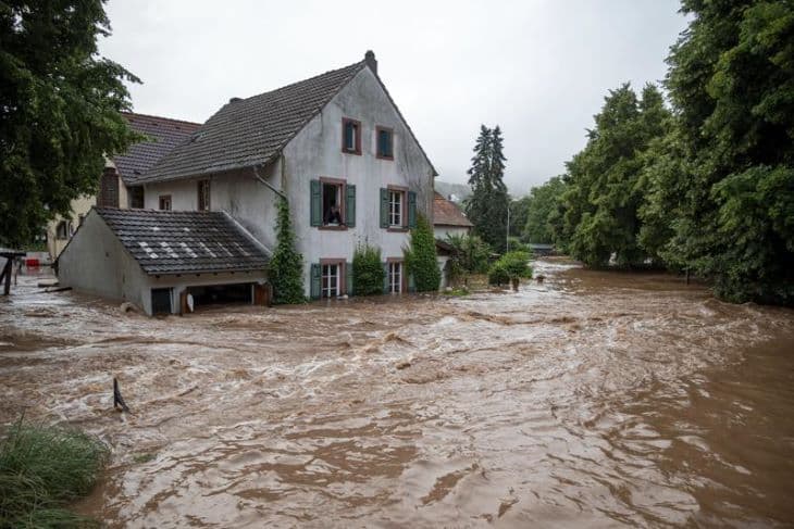 A Benelux államokban is áradásokhoz vezetett a heves esőzés