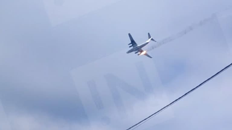 Lezuhant egy nagy orosz katonai gép Moszkva közelében (VIDEÓ)
