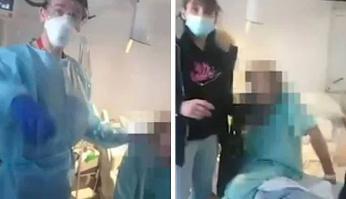 Vírustagadó rokonok akartak kivinni egy lélegeztetőgépre kötött beteget a kórházból (videó)