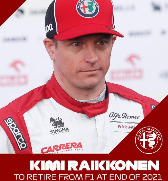 Kimi Räikkönen az idény végén befejezi Forma-1-es pályafutását