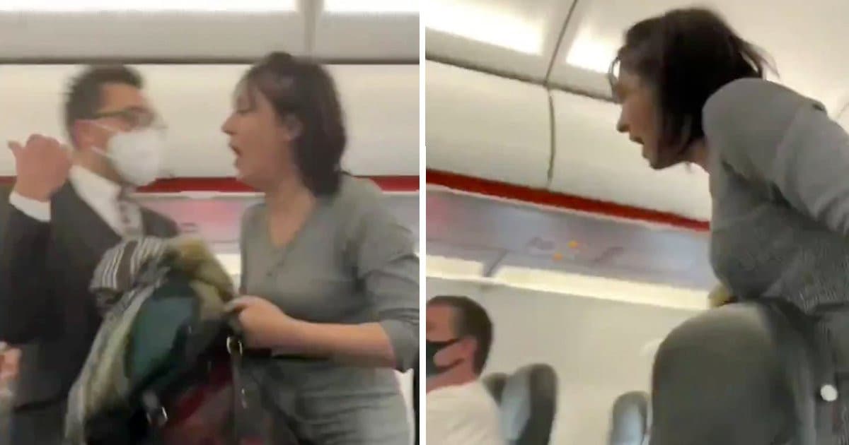 Tombolt, majd bosszúból ráköhögött az utasokra a maszkot elutasító nő, le is szállítottak a repülőről – VIDEÓ 