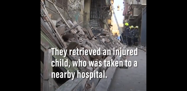 Többen meghaltak egy összedőlt kairói lakóházban (VIDEÓ)